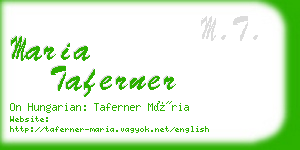 maria taferner business card